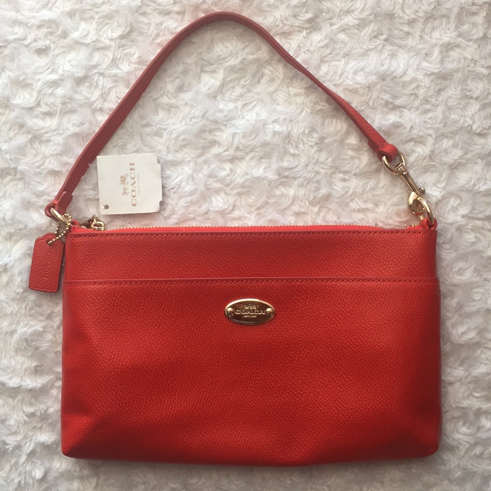 Coach Wristlet in Burnt Orange - Picture 2 of 8